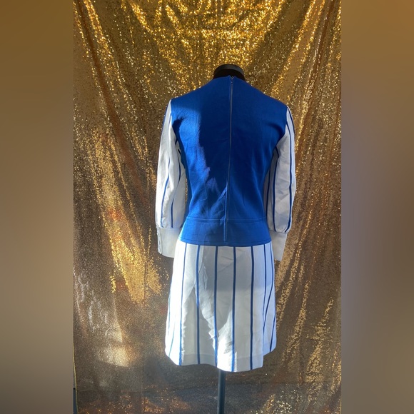 💙Sebastian Made in Italy - Blue & White 60’s Dress💙 - Picture 2 of 4